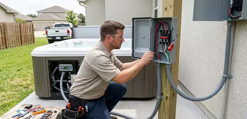 Outdoor Hot Tub Electrical Installation in Plant City