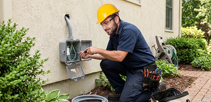 Outdoor Outlet Installation on Vinyl Siding in Plant City